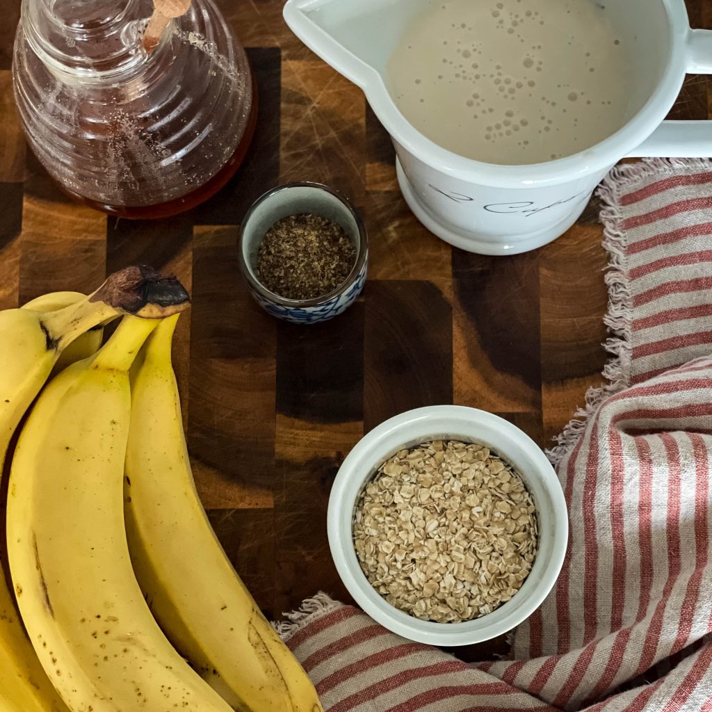 ingredients for Nostalgic Banana Shake