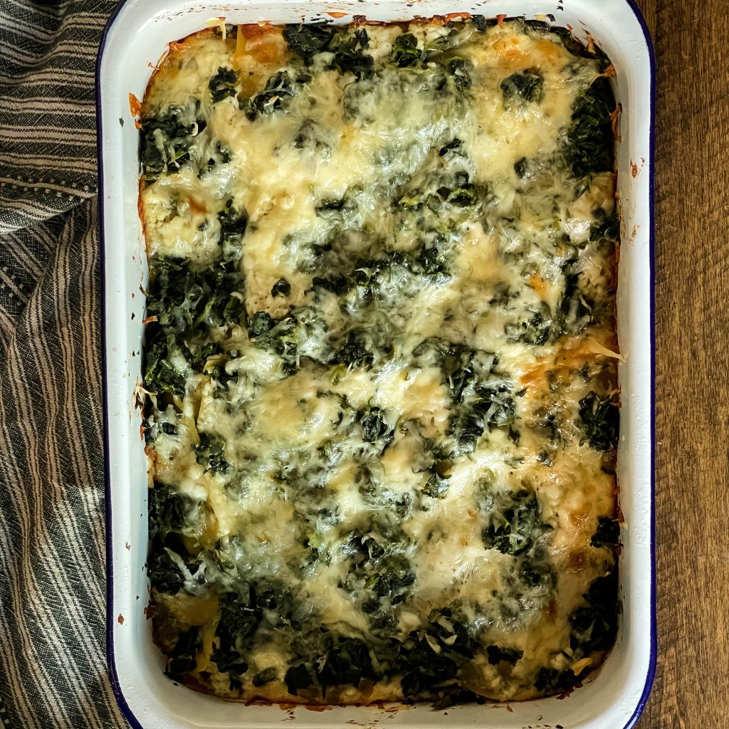 top view of Spinach Lasagna