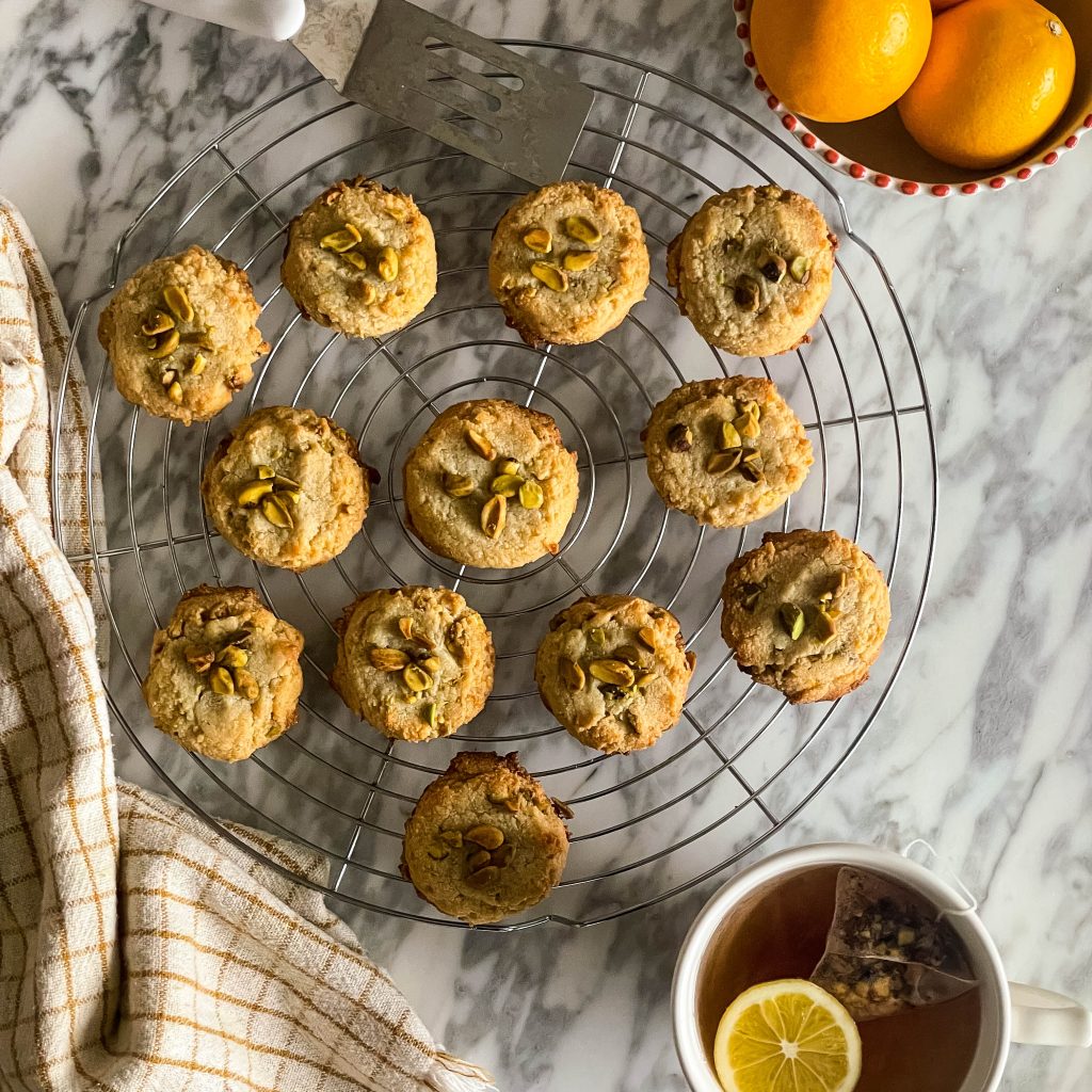 lemon honey shortbread cookies