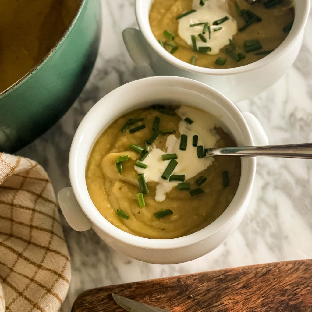 top view of Potato Leek Soup